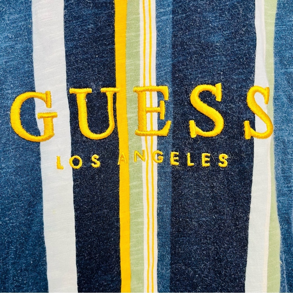 GUESS Originals Los Angeles Vertical Striped T-shirt - Picture 4 of 5